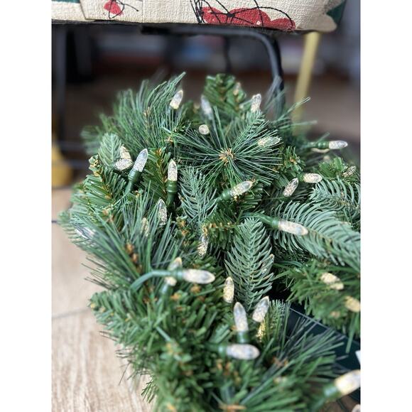 Bethlehem Lights 36" Prelit Swag w/ Color Flip LEDs Green Holiday Decor - Picture 1 of 12